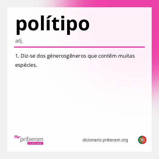 Significado de polítipo