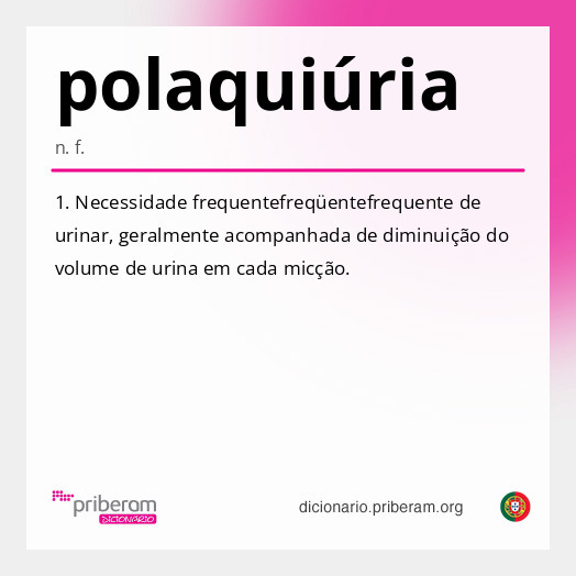 Significado de polaquiúria