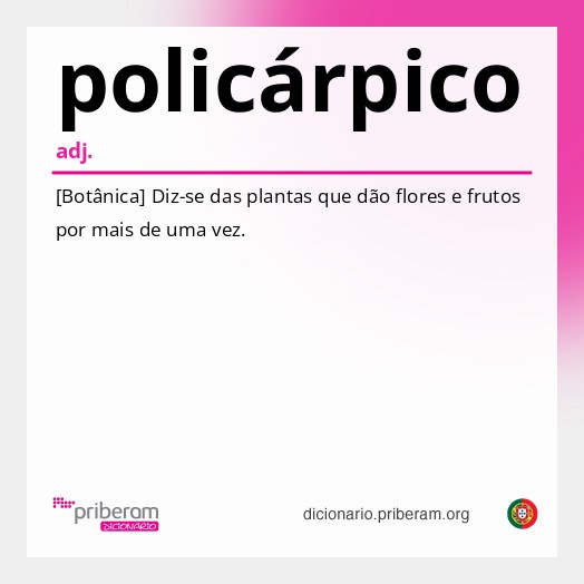 Significado de policárpico