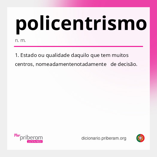 Significado de policentrismo