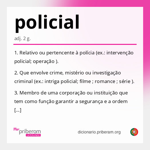 Significado de policial