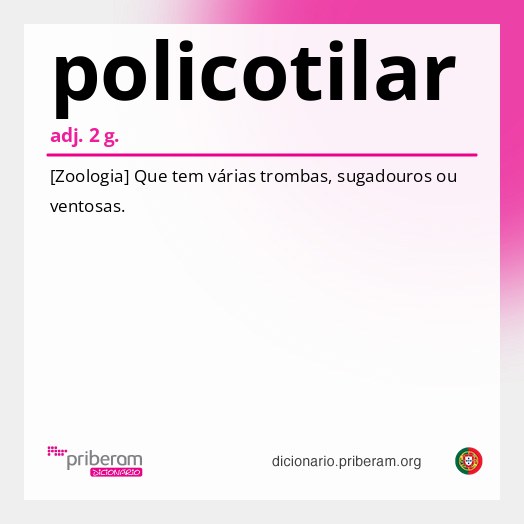 Significado de policotilar
