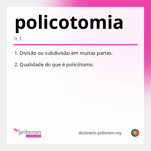 Significado de policotomia