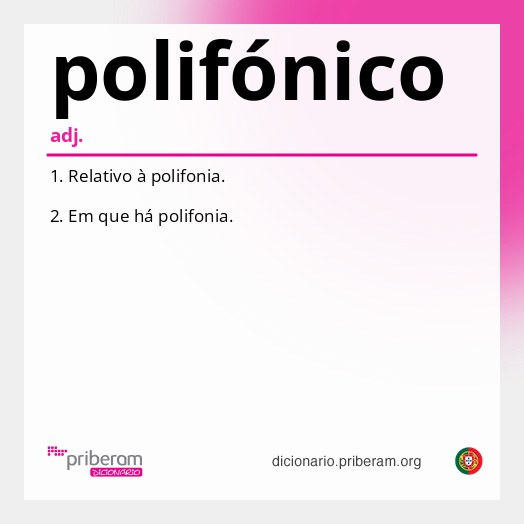 Significado de polifónico