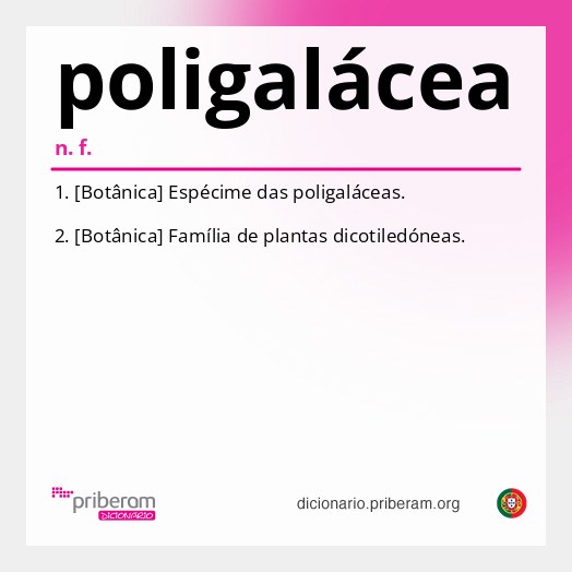 Significado de poligalácea