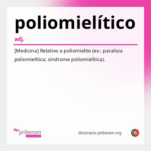 Significado de poliomielítico