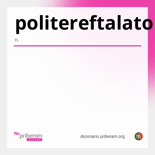 Significado de politereftalato