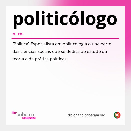 Significado de politicólogo