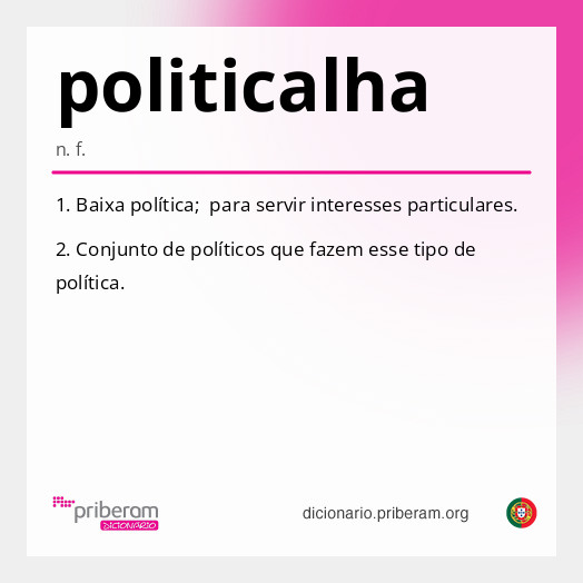 Significado de politicalha