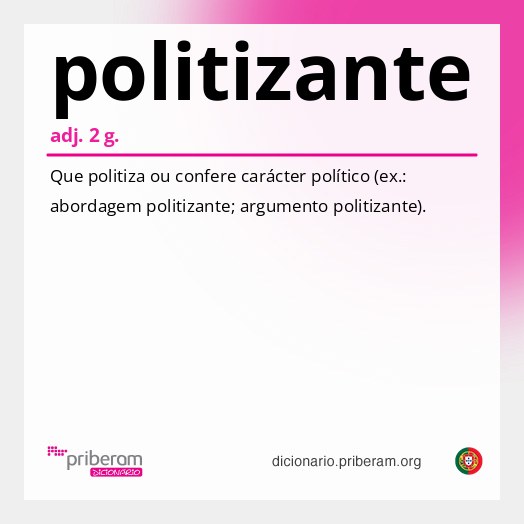 Significado de politizante