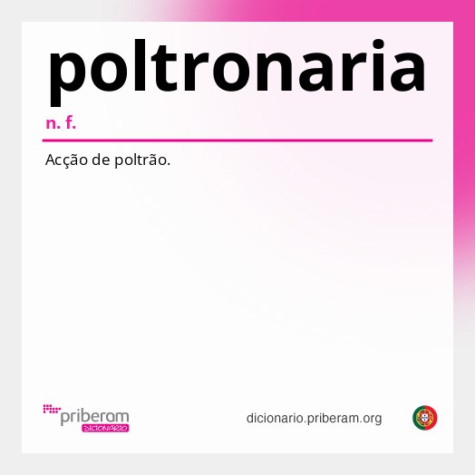 Significado de poltronaria