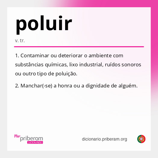 Significado de poluir