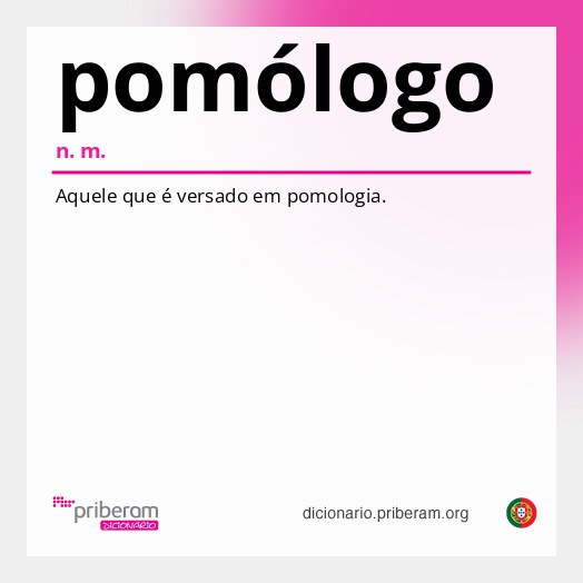 Significado de pomólogo