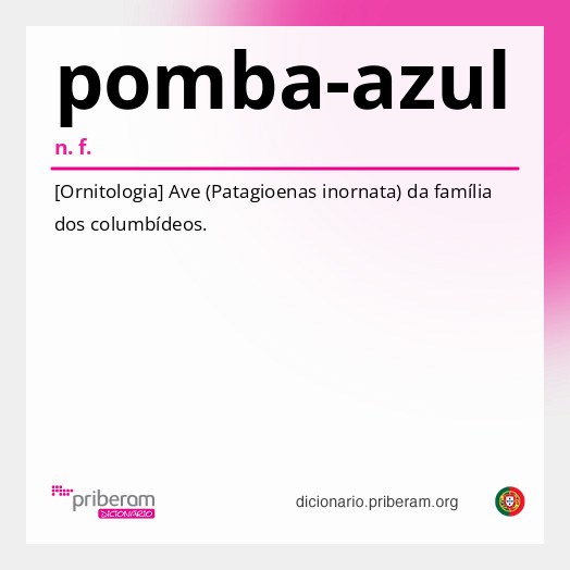 Significado de pomba-azul