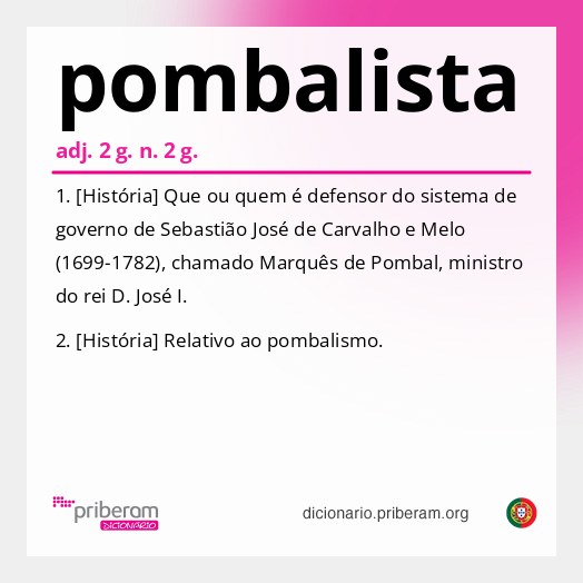 Significado de pombalista