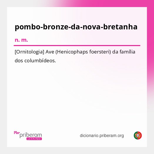 Significado de pombo-bronze-da-nova-bretanha