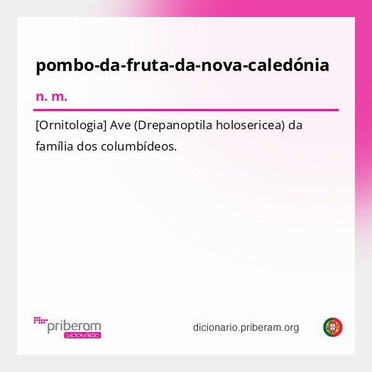 Significado de pombo-da-fruta-da-nova-caledónia