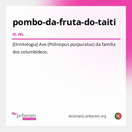 Significado de pombo-da-fruta-do-taiti