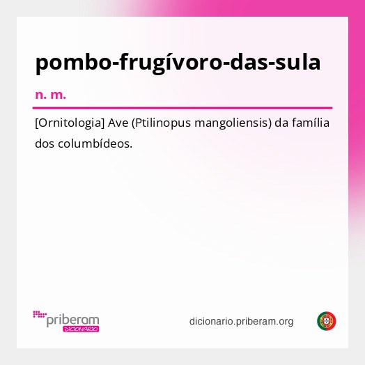 Significado de pombo-frugívoro-das-sula