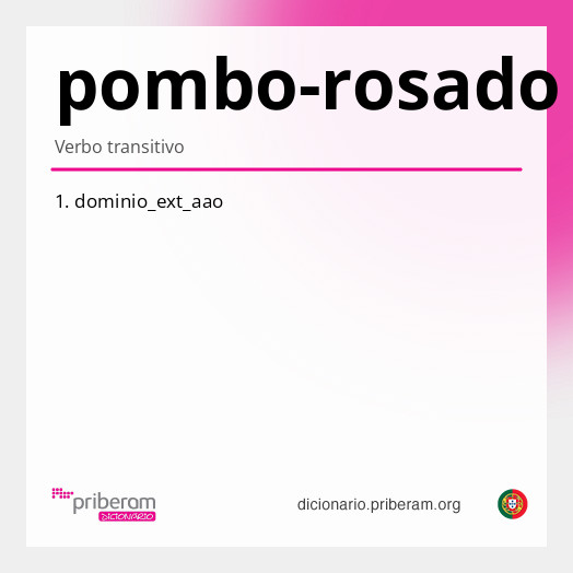 Significado de pombo-rosado