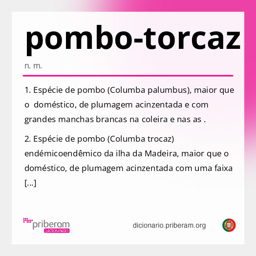 Significado de pombo-torcaz
