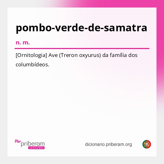 Significado de pombo-verde-de-samatra
