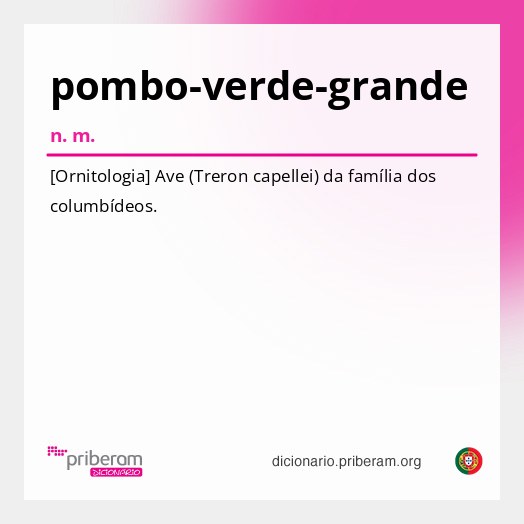 Significado de pombo-verde-grande