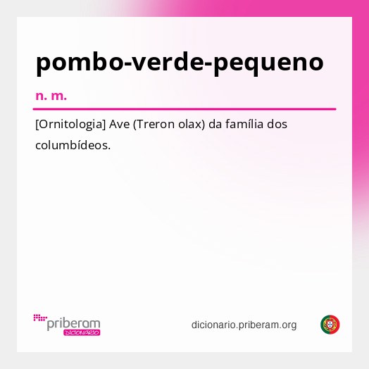 Significado de pombo-verde-pequeno