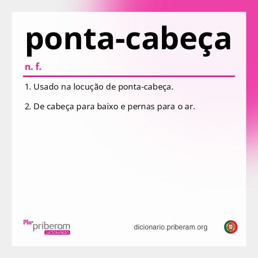 Significado de ponta-cabeça