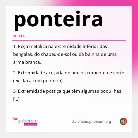 Significado de ponteira