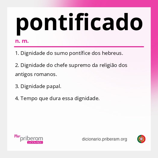 Significado de pontificado