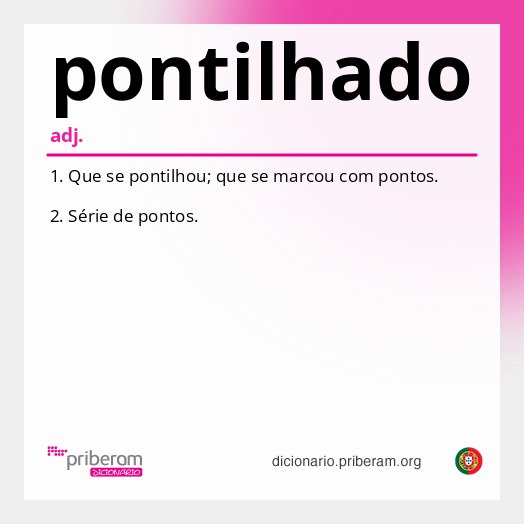 Significado de pontilhado