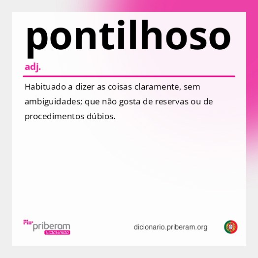 Significado de pontilhoso
