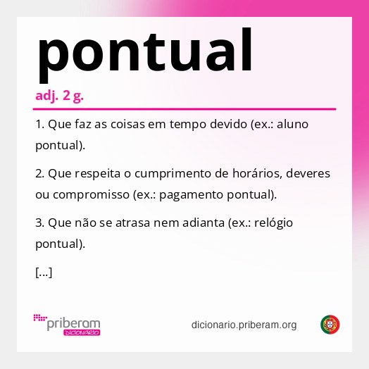 Significado de pontual