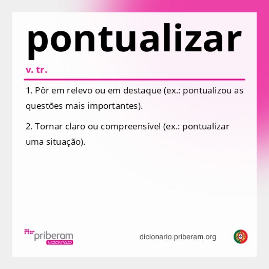 Significado de pontualizar