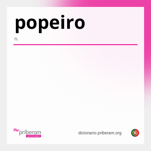 Significado de popeiro