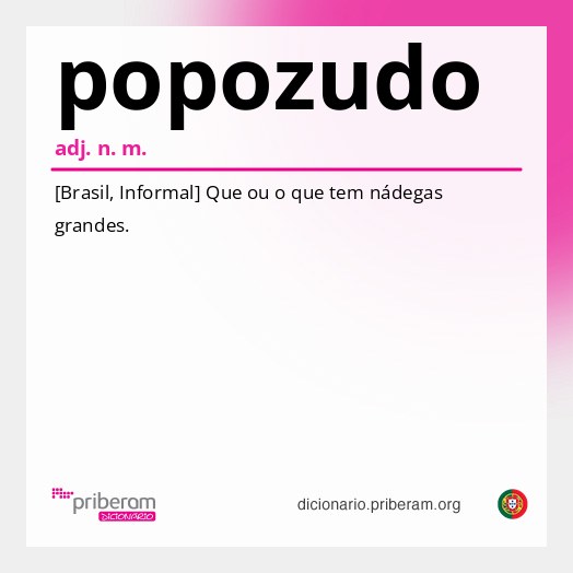 Significado de popozudo