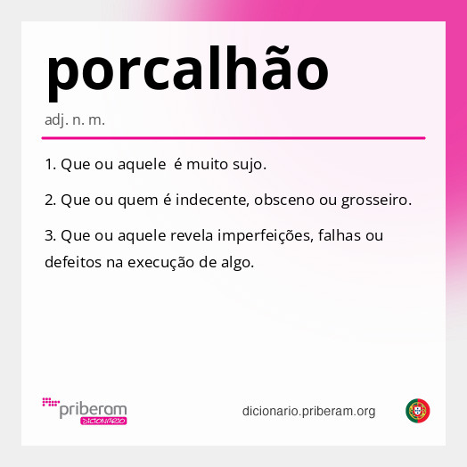 Significado de porcalhão