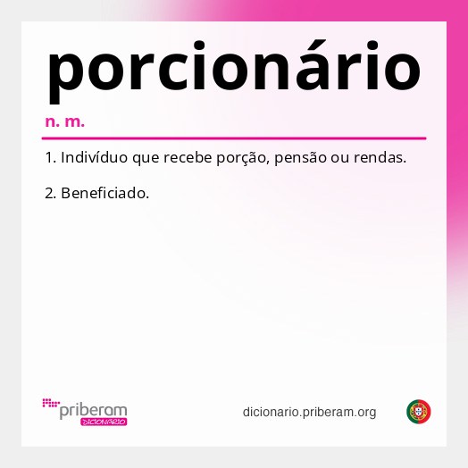 Significado de porcionário