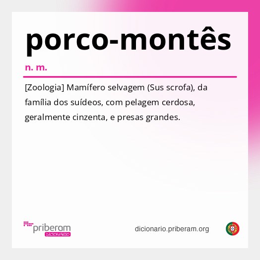 Significado de porco-montês