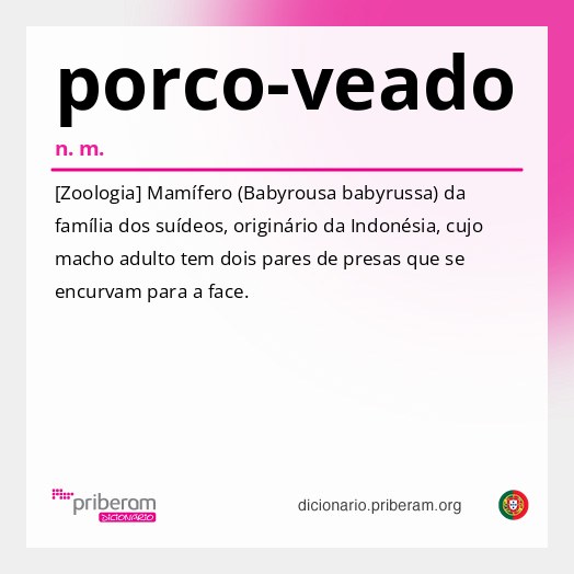 Significado de porco-veado