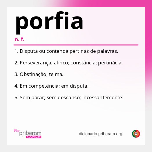 Significado de porfia