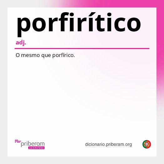 Significado de porfirítico