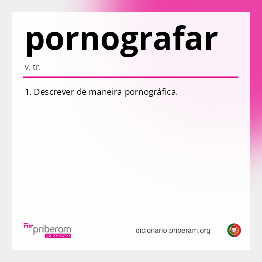 Significado de pornografar