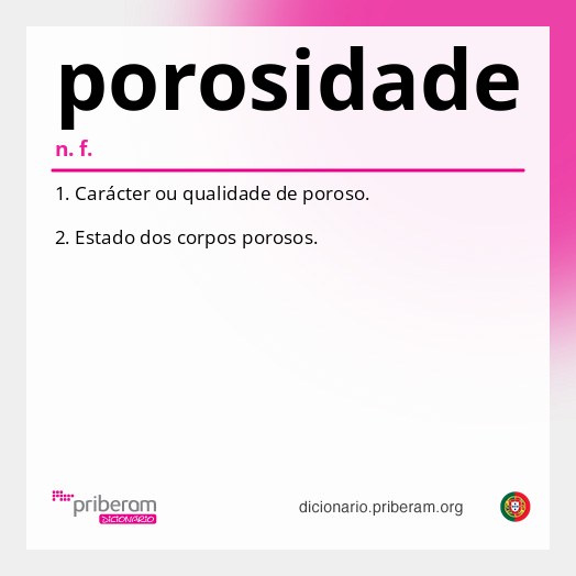 Significado de porosidade