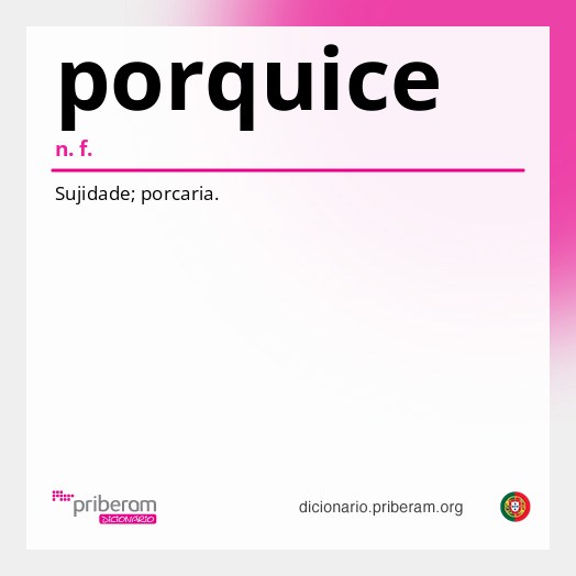 Significado de porquice