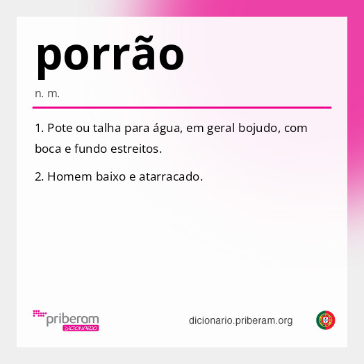 Significado de porrão