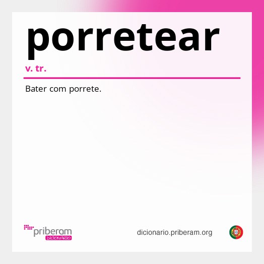 Significado de porretear