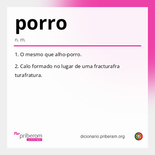 Significado de porro