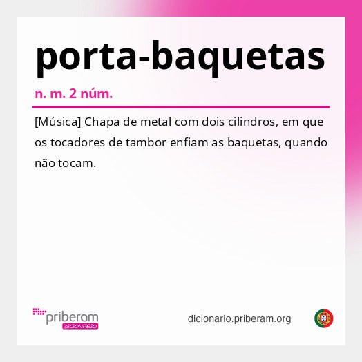 Significado de porta-baquetas